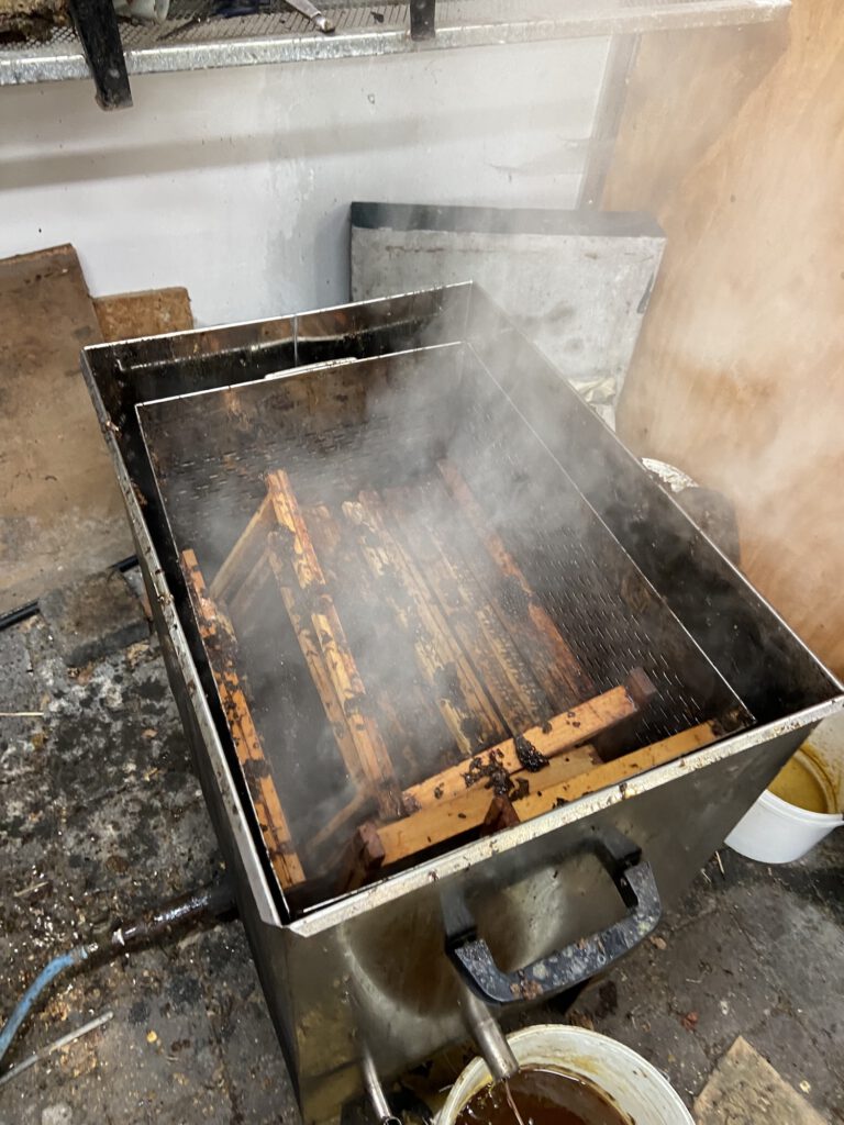 wasramen smelten in de stoomwassmelter